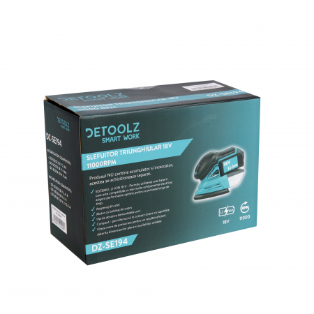 Slefuitor triunghiular Detoolz DZ-SE194 18V 11000rpm [5]
