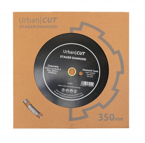 Disc diamantat Stager URBAN CUT 350x3.2x10x25.4-P pentru beton/asfalt [1]
