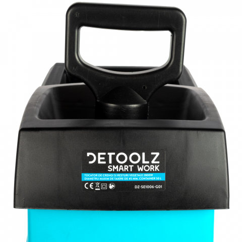 Tocator de crengi si resturi vegetale Detoolz DZ-SE1006-G01, 2800W, 45mm diametru maxim de taiere, container 50L [12]