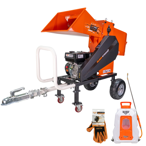 Tocatoare crengi si furaje - Pachet Livada Curata - Tocator de crengi RURIS STB 800 + Pulverizator electric RURIS RSE 1800 PRO + manusi de protectie RURIS Full Grip, size L