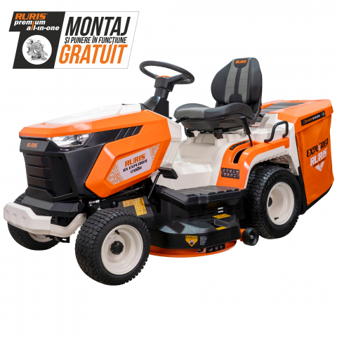 Masini de tuns gazon - Tractor de Tuns Gazon RURIS RX EXPLORER 1700H 19 CP, latime lucru 1024mm, inaltime 30-90mm, sac colector 280l