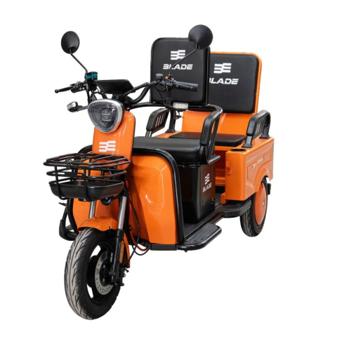 Triciclu electric 2 in 1 BLADE DUO MAX 11, 1200W, Portocaliu/Negru, 2 locuri + bena cargo, autonomie pana la 50 km, CIV inclus [1]