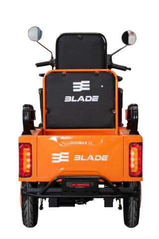 Triciclu electric 2 in 1 BLADE DUO MAX 11, 1200W, Portocaliu/Negru, 2 locuri + bena cargo, autonomie pana la 50 km, CIV inclus [5]