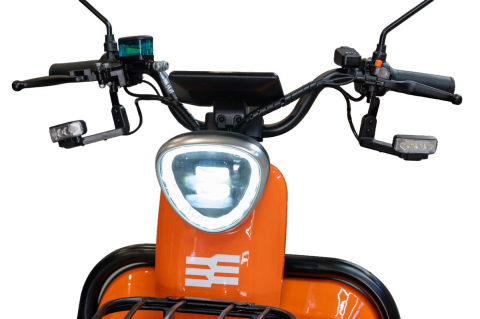 Triciclu electric 2 in 1 BLADE DUO MAX 11, 1200W, Portocaliu/Negru, 2 locuri + bena cargo, autonomie pana la 50 km, CIV inclus [11]