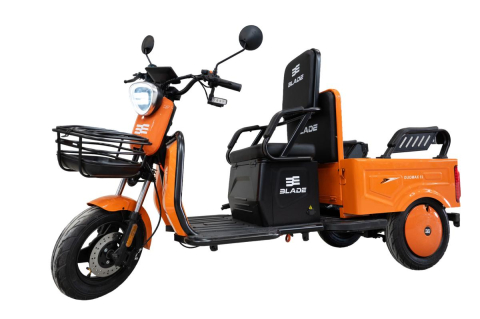 Triciclu electric 2 in 1 BLADE DUO MAX 11, 1200W, Portocaliu/Negru, 2 locuri + bena cargo, autonomie pana la 50 km, CIV inclus [6]