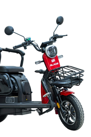 Triciclu electric BLADE VIVA 14  Rosu-Negru, 25 km/h,  1200W, autonomie pana la 50 km, CIV inclus [7]