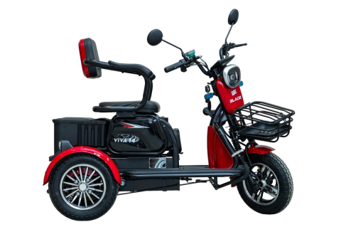 Triciclu electric BLADE VIVA 14  Rosu-Negru, 25 km/h,  1200W, autonomie pana la 50 km, CIV inclus [5]