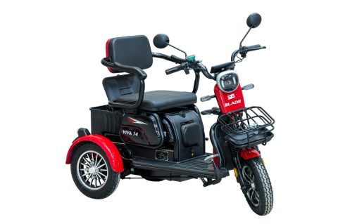 Triciclu electric BLADE VIVA 14  Rosu-Negru, 25 km/h,  1200W, autonomie pana la 50 km, CIV inclus [1]