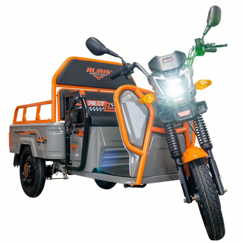 Vehicule de Lucru si Transport - Triciclu electric cargo RURIS Pilot 3110G GRI fara permis, 2000W, viteza 25 km/h, autonomie 80 km