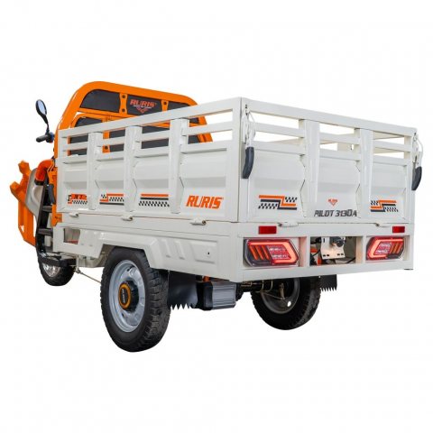 Triciclu electric cargo RURIS Pilot 3130A ALB fara permis, 3600W, viteza 25 km/h, autonomie 80 km [18]