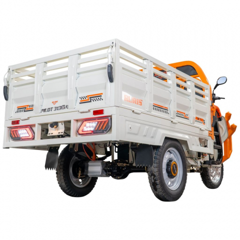 Triciclu electric cargo RURIS Pilot 3130A ALB fara permis, 3600W, viteza 25 km/h, autonomie 80 km [16]