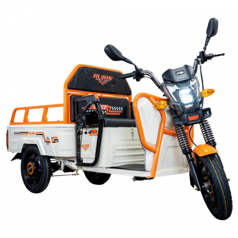Vehicule de Lucru si Transport - Triciclu electric cargo RURIS Pilot 3110A ALB fara permis, 2000W, viteza 25 km/h, autonomie 80 km