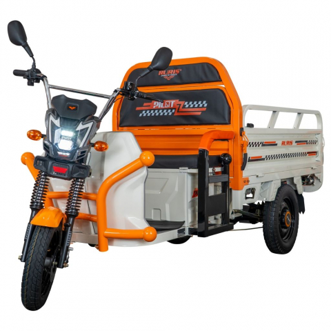 Vehicule de Lucru si Transport - Triciclu electric cargo RURIS Pilot 3120A ALB fara permis, 2000W, viteza 25 km/h, autonomie 70 km