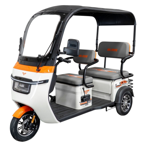Vehicule de Lucru si Transport - Triciclu electric cu cabina RURIS Pilot 3070A ALB fara permis, 2900W, viteza 25 km/h, autonomie 60 km