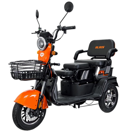 Tricicluri electrice - Triciclu electric RURIS Pilot 3010G Gri, 1600W, 2 locuri, autonomie pana la 50 km