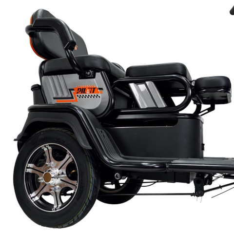 Triciclu electric RURIS Pilot 3010G Gri, 1600W, 2 locuri, autonomie pana la 50 km [6]