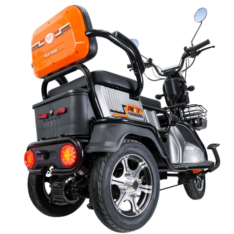 Triciclu electric RURIS Pilot 3010G Gri, 1600W, 2 locuri, autonomie pana la 50 km [16]