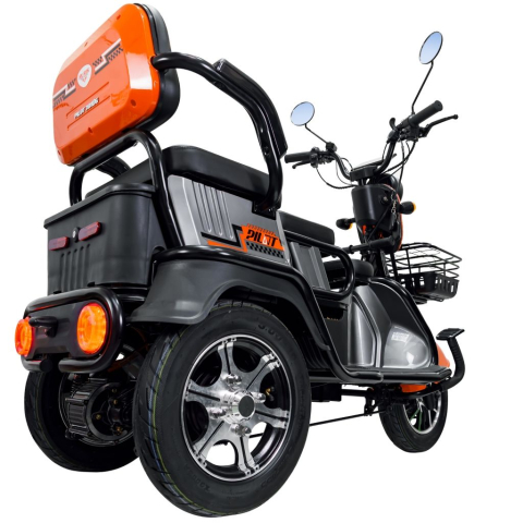 Triciclu electric RURIS Pilot 3010G Gri, 1600W, 2 locuri, autonomie pana la 50 km [9]