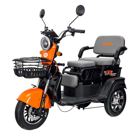 Vehicule de Lucru si Transport - Triciclu electric RURIS Pilot 3010N Negru, 1600W, 2 locuri, autonomie pana la 50 km