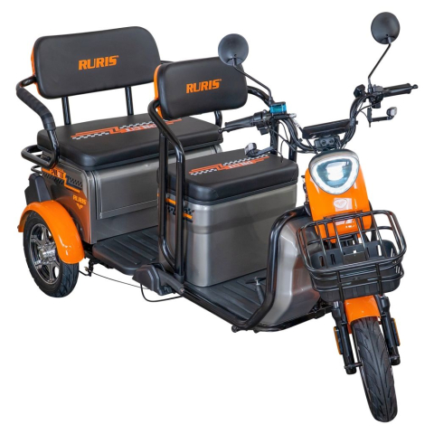 Triciclu electric RURIS Pilot 3040G GRI, 25 km/h, 2 locuri, 2000W, autonomie pana la 50 km, CIV inclus [2]