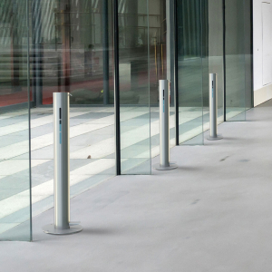 Dozator profesional pentru distribuire dezinfectant de maini din inox, actionare cu pedala, fixare in pardoseala [2]