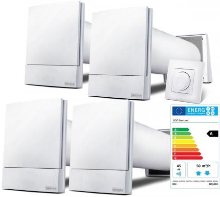 Sisteme de ventilatie - VENTILATIE APARTAMENT 2-3 CAMERE VENTOXX HARMONY CU CONTROLER TWIST
