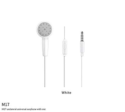 HANDSFREE HOCO M17 UNILATERAL UNIVERSAL EARPHONES, WHITE [2]