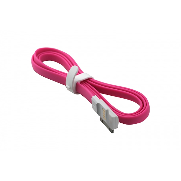 USB Cablu My-Trim compatibil cu iPHONE 4 Roz [1]