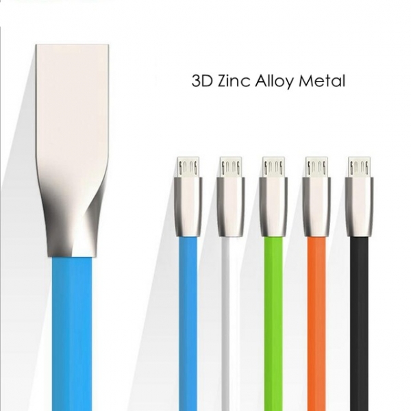 CABLU MICRO USB ZINC ALLOY (FAST CHARGING) WHITE [1]