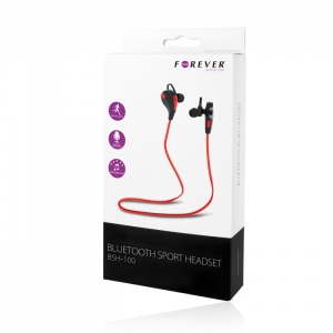 HANDSFREE BLUETOOTH FOREVER BSH-100, RED+BLACK [0]