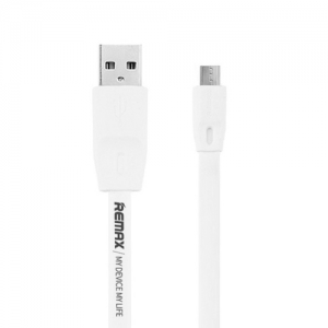 CABLU REMAX FULL SPEED FLAT RC-001m MICRO USB 200cm, WHITE [0]