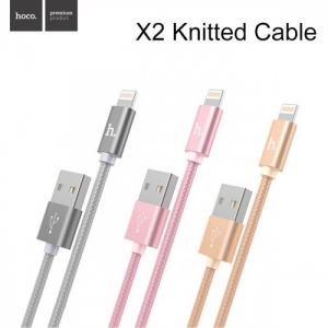 CABLU HOCO X2 KNITTED CHARGING MICRO USB, ROSE GOLD [1]