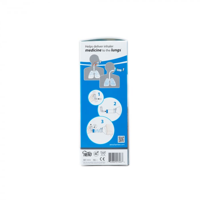 Camera de inhalare antistatica cu valva AeroChamber Plus* Flow-Vu*  - masca pentru adulti de dimensiune mare [2]