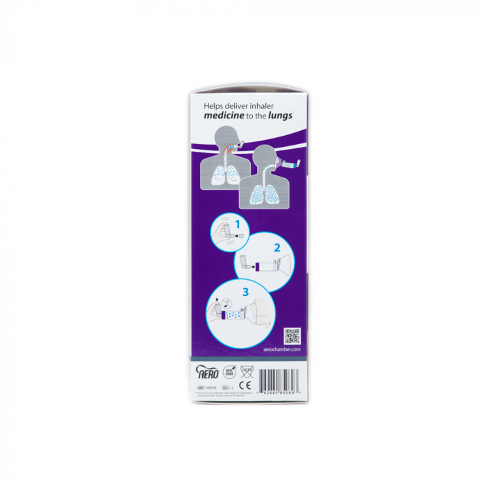 Camera de inhalare antistatica cu valva AeroChamber Plus* Flow-Vu*  - masca pentru adulti de dimensiune mica [2]
