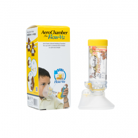 Camera de inhalare antistatica cu valva AeroChamber Plus* Flow-Vu*  - masca de dimensiune medie [3]
