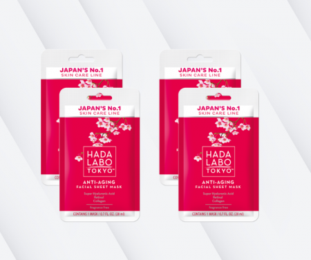 Masti pentru fata - Pachet 4 masti anti-aging Hada Labo