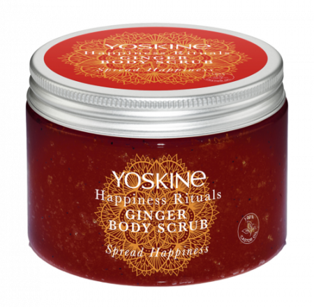 Ingrijire corp - fermitate - Scrub de corp cu extract de ghimbir, YOSKINE HAPPINESS RITUALS
