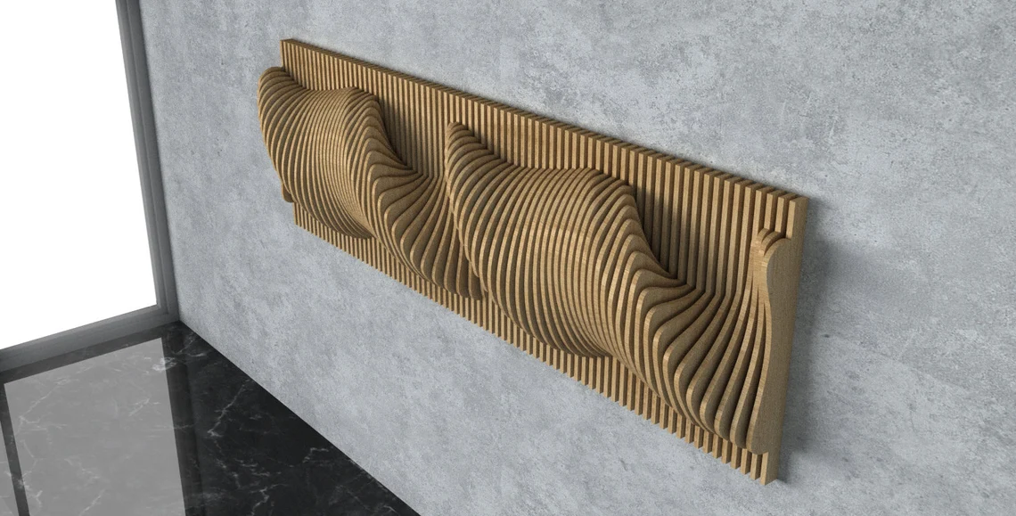 Decoratiune de perete parametrica DP006, lemn [3]