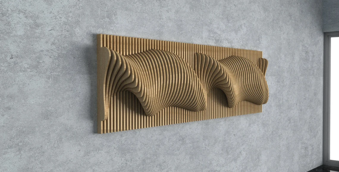 Decoratiune de perete parametrica DP006, lemn [5]