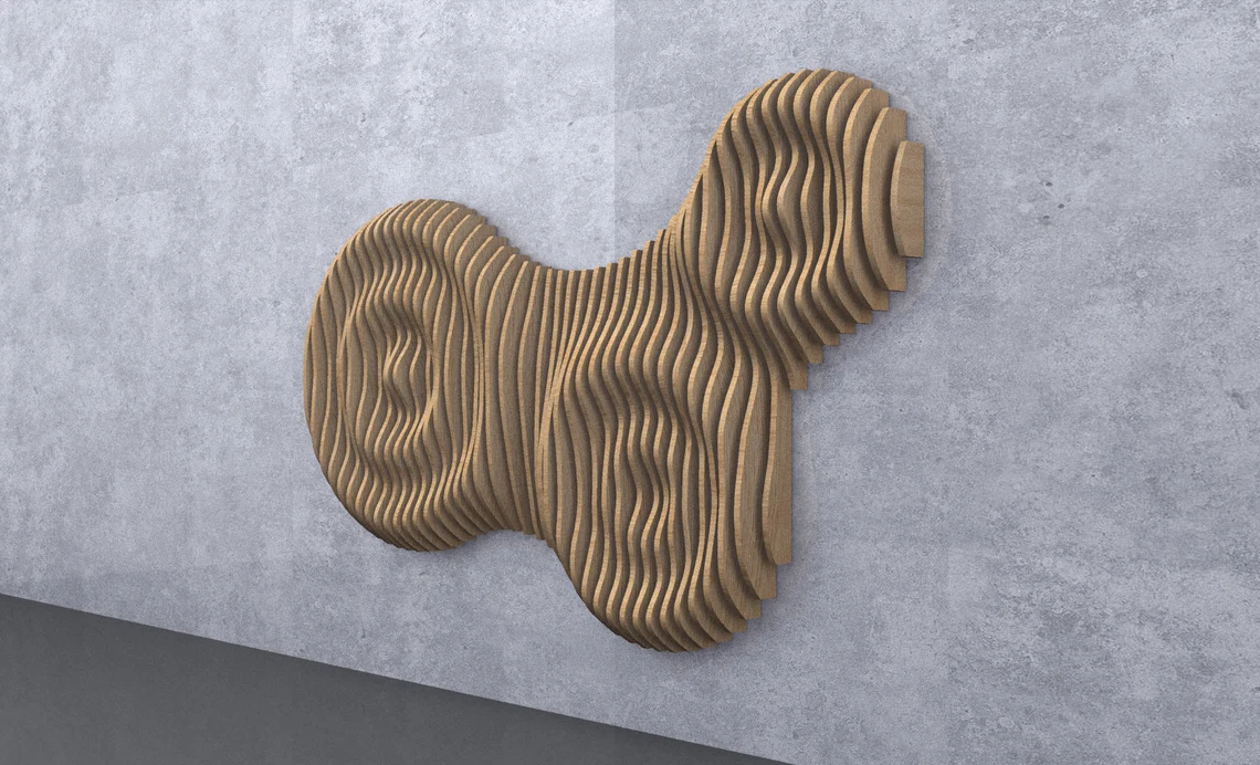 Decoratiune de perete parametrica DP007, lemn [5]