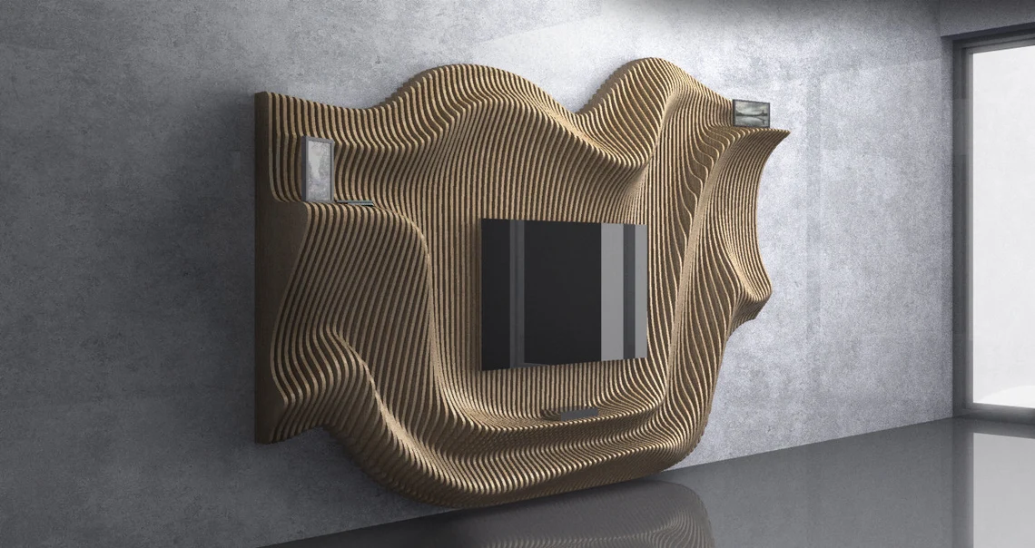 Perete parametric PT001, lemn [3]