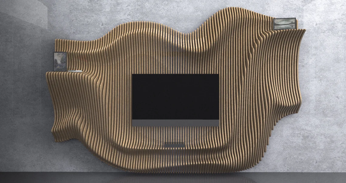 Perete parametric PT001, lemn [2]