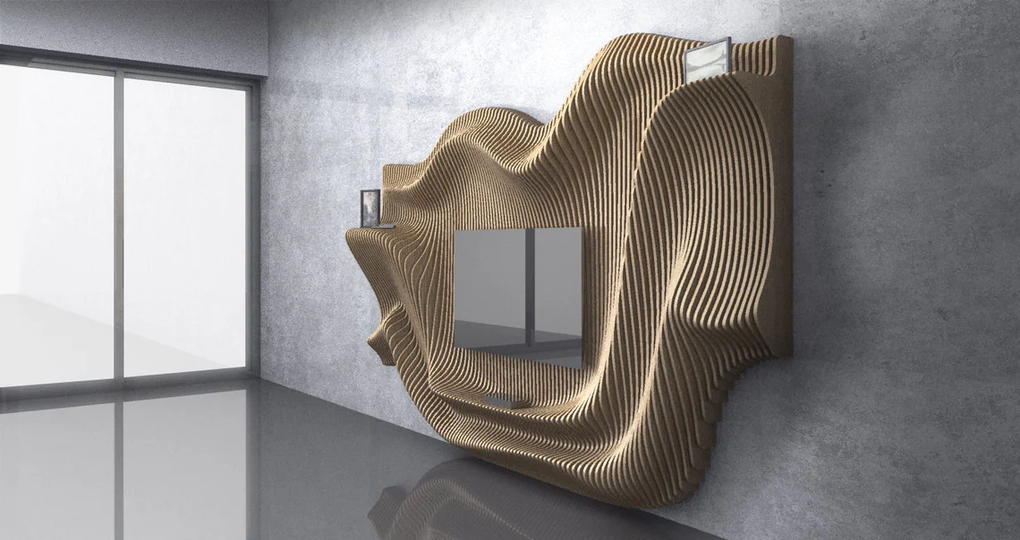 Perete parametric PT001, lemn [5]