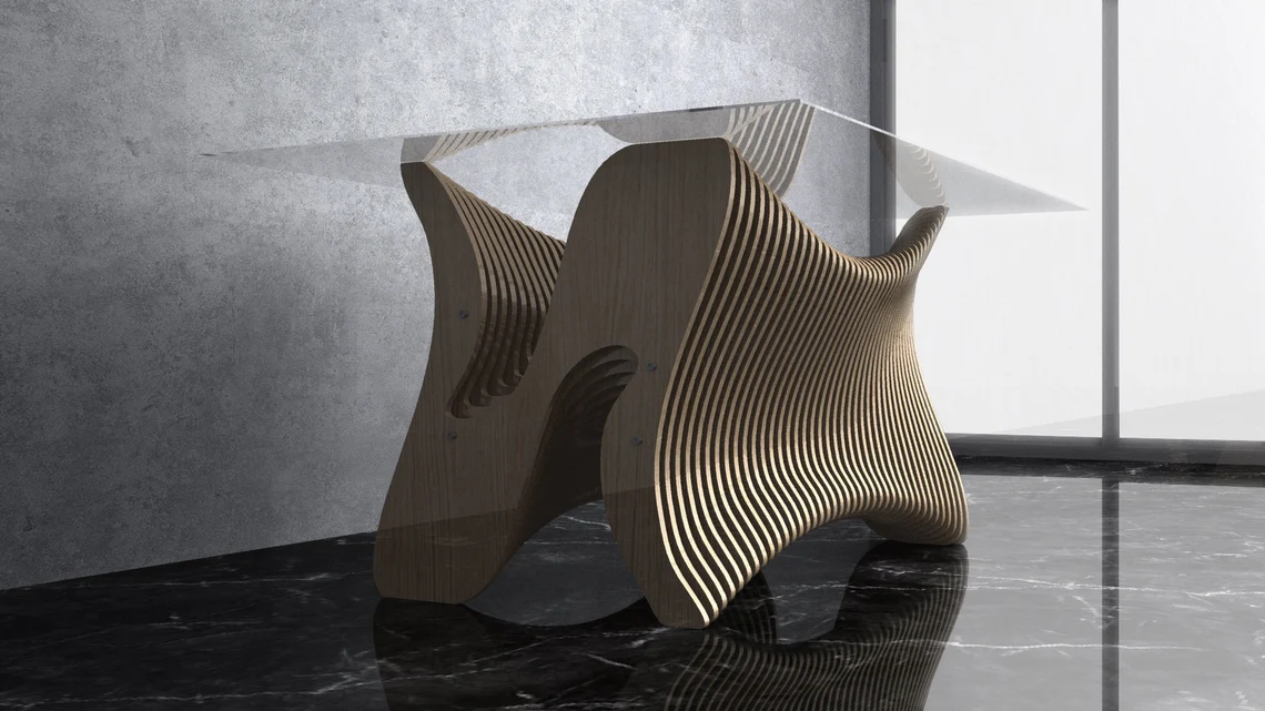 Masa parametrica MP002, lemn [3]