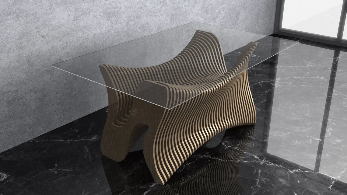 Masa parametrica MP002, lemn [4]