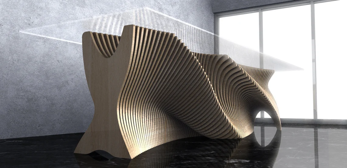 Masa parametrica MP003, lemn [5]