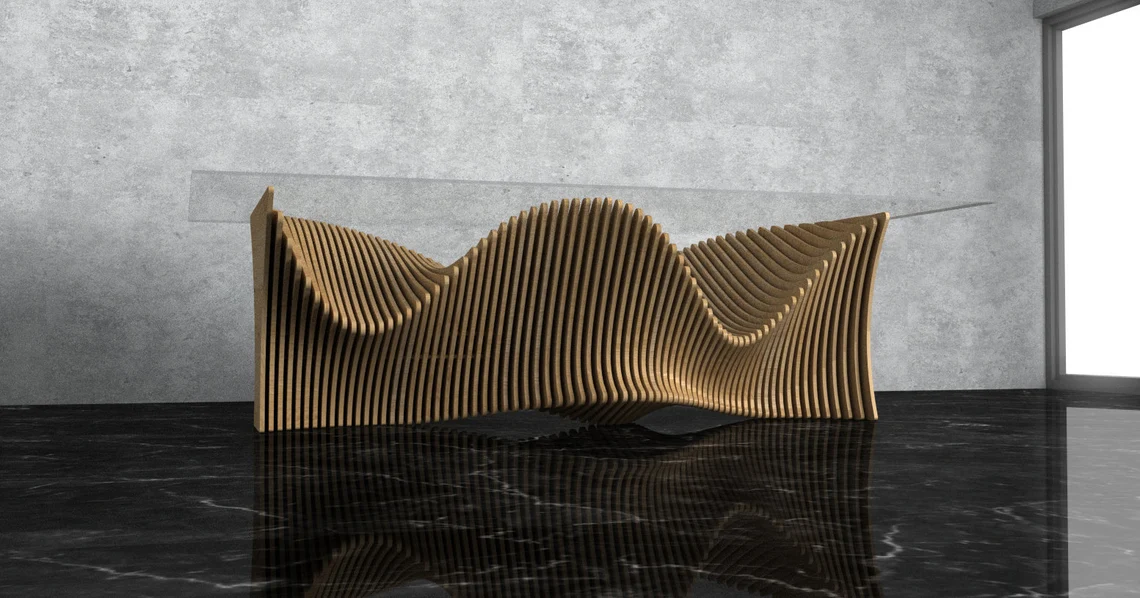 Masa parametrica MP004, lemn [2]