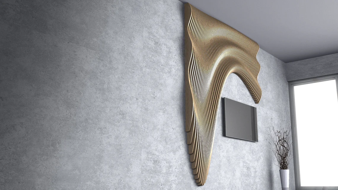 Perete parametric PT004, lemn [3]