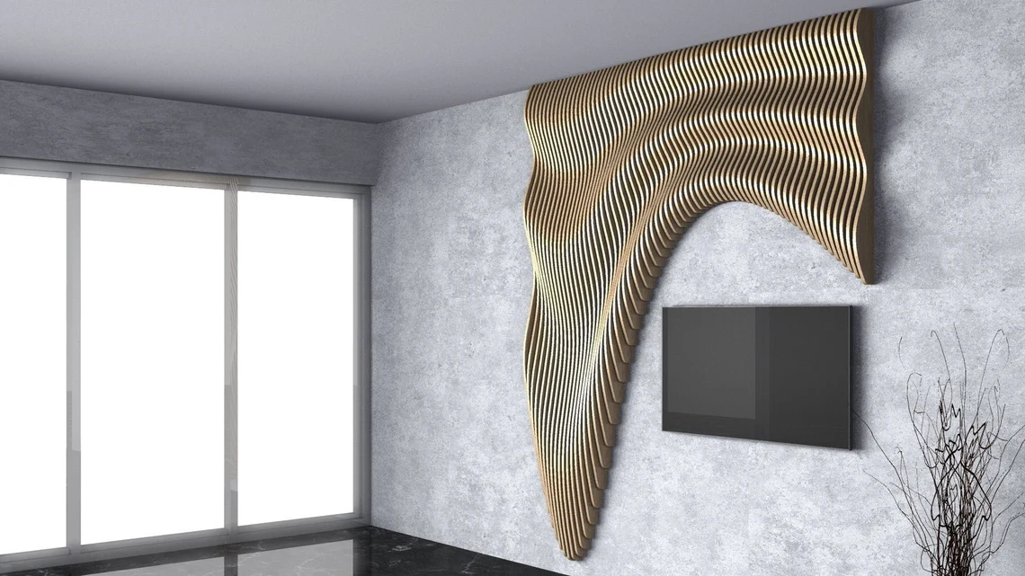 Perete parametric PT004, lemn [5]