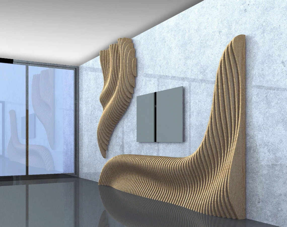 Perete parametric PT005, lemn [5]